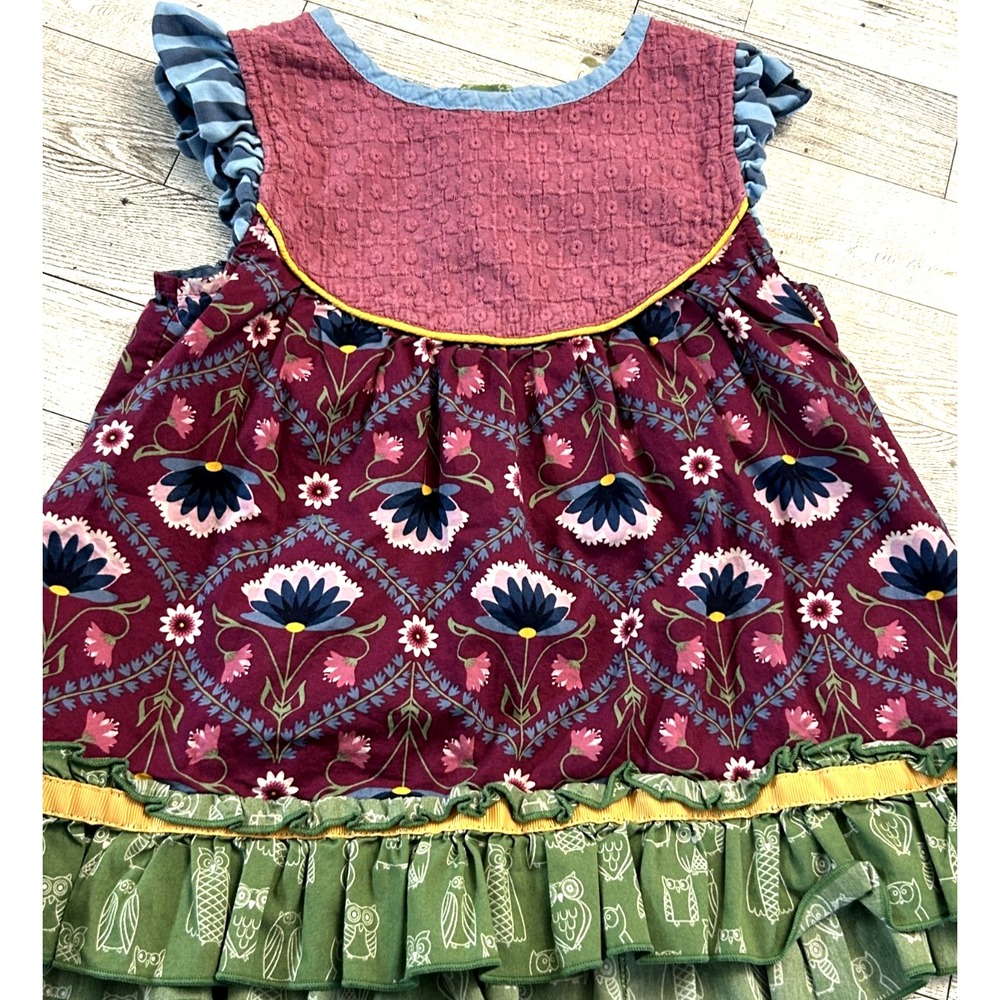 Matilda Jane Moments With You Art Museum Purple Floral Sleeveless Tunic Top SZ 4